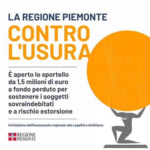 Dalla Regione 1,5 milioni di euro a fondo perduto per i soggetti a rischio estorsione