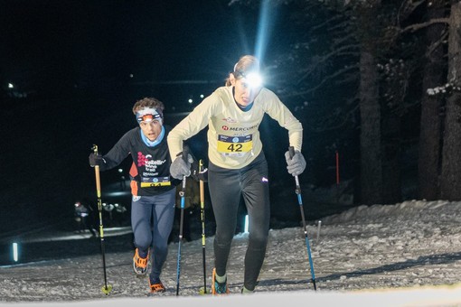 Benedetta Broggi in azione sulle nevi di Gressoney