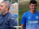 Foto: il tecnico della Virtus  Villa Manolo Giampaolo e Denis Pasin, in rete contro il Vogogna