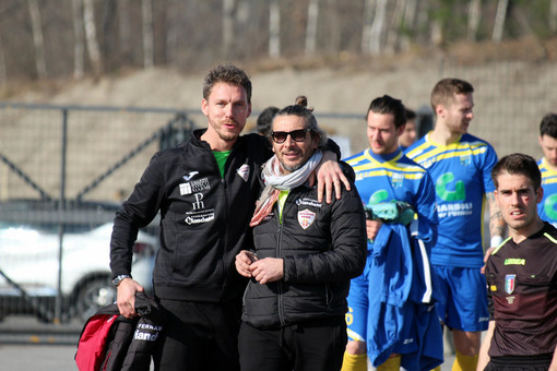 Foto: l'allenatore Micheal Nino a sinistra e a destra Giampiero Zani