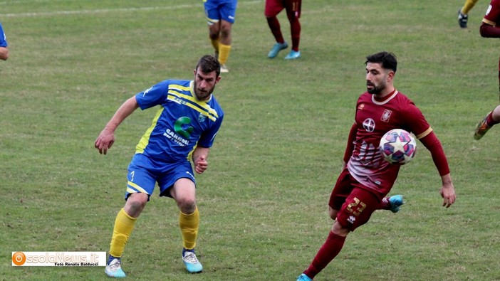 Alessandro Elca in azione nella partita col Carpignano