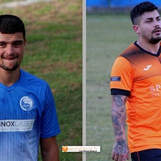 Foto: Pasin (Virtus Villa) e Salzano (Bagnella) in gol contro Sizzano e Vogogna