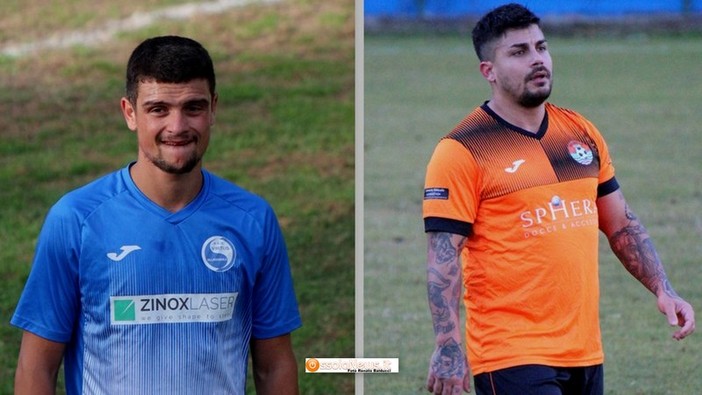 Foto: Pasin (Virtus Villa) e Salzano (Bagnella) in gol contro Sizzano e Vogogna