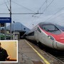 Foto: la stazione di Domodossola, nel riquadro Francesco Gaiardelli