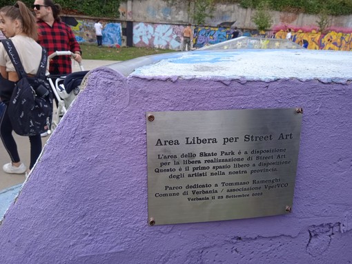 Allo Skate park di Verbania la prima area libera per la street art del Vco (Foto)