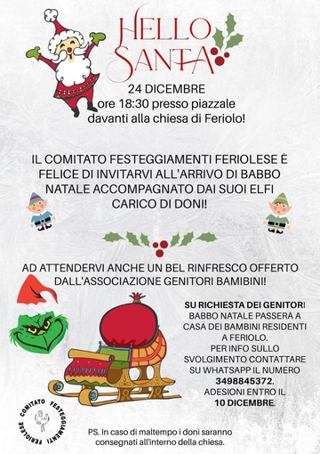 Feriolo in festa: l'arrivo magico di Babbo Natale