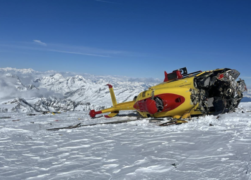 Eliambulanza precipita sul Monte Rosa, salvo l'equipaggio VIDEO