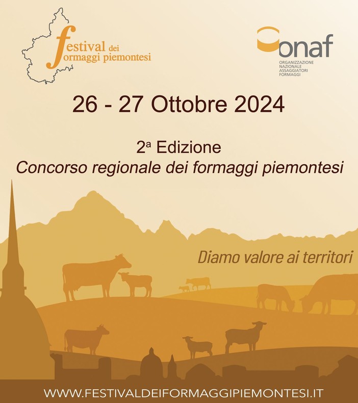 L'Onaf annuncia la seconda edizione del Festival dei Formaggi Piemontesi