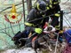 Cade nel lago e non riesce a risalire il sentiero, cane di 8 mesi salvato dai vigili del fuoco