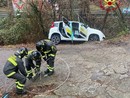 Auto delle Poste fuori strada a San Bernardino Verbano