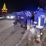 Verbania, incidente ai Tre Ponti: auto si ribalta, tre feriti in ospedale