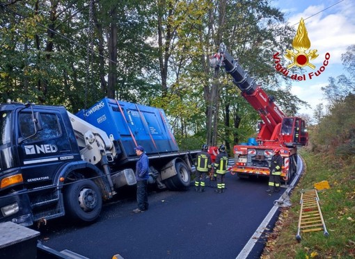 Camion fuori strada a Pian di Sole