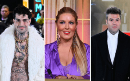 Sanremo 2025, Lucarelli e il green carpet: i commenti su Tony Effe e Fedez