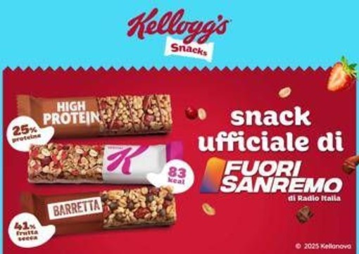 Barrette Kellogg’s snack ufficiale del ‘Fuori Sanremo’ di Radio Italia