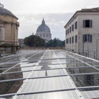 Acea e governatorato della città del Vaticano inaugurano nuova vetrata fotovoltaica musei vaticani